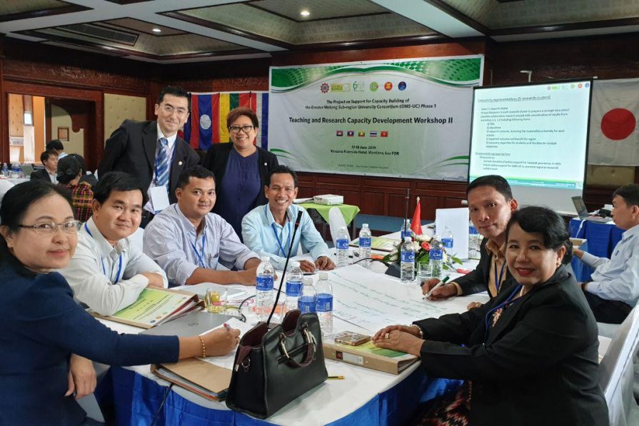 SRU staff participate in a workshop as part of the Greater Mekong Subregion University Council